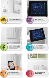 Beldray Smart Ceramic Radiator Heater – 1500W Electric Heating