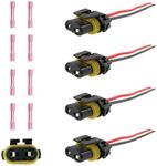 AUTO OCCASION 4Pack Headlights Fog Lights Female Adapter Wiring Harness Sockets Wire Connector Compatible with 9005 9006 HB3 HB4