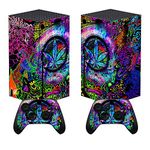 playvital Psychedelic Leaf Custom Vinyl Skins for Xbox Series X, Wrap Decal Cover Stickers for Xbox Series X Console Controller