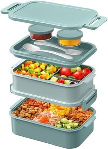 WayEee Contenitore per il pranzo per adulti, 2130 ml, grande, a prova di perdite, senza BPA, per ufficio, scuola (verde)