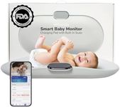 Woddle Multifunctional Smart Baby Changing Pad with Medical Grade Scale for Critical Weight Monitoring + AI App, Noise Machine, Warmer, Night Light, Touchscreen Tracker, All-in-One
