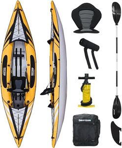 Driftsun Almanor Inflatable Kayak - Inflatable White Water Kayak - 1 and 2 Person Kayaks for Adults with EVA Padded Seats, High Back Support, Paddles, Pump (1 Person, 2 Person, 2 Plus 1 Child)