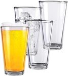 Clear Glass Beer Cups – 4 Pack – Al