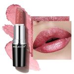 Anglicolor Pink Glitter Lipstick,Glitter Shine Metallic Lipstick,Beautiful Sculpture,Velvet Smooth Highly Pigmented Lipsticks for Women,Vegan & Cruelty-Free 4 g/0.14 oz (#01 COSMOPOLIS)