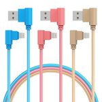 iPhone Charger Cable,3Pack 3M [Apple MFi Certified] iPhone Charger Right Angle Lightning Cable Braided Fast Charging iPhone Cable Compatible with iPhone 14 13 12 11 Pro Max Mini X 8 7 6S Plus, iPad