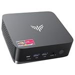 NiPoGi AM16 Mini PC AMD Ryzen 5 PRO 5675U(Beats 5500U/5560U/5600U,6C/12T,Max 4.3GHz),Mini Computer 16GB Dual Channel RAM+512GB M.2 NVME SSD,WiFi6/BT5.2/Triple Display 4K@60Hz/HDMI+Type-C,Office/Home