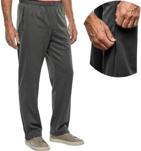 Men’s Side Zip Adaptive Fleece Tearaway Pants for Seniors - Onyx XL
