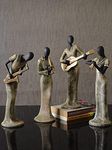 TIED RIBBONS Set of 4 Musical Ladies Playing Instrument Statues Showpiece Collectible Figurines for Home DecorWall Shelf Table Office Living Room Decoration Item (Polyresin, 34 cm Each)