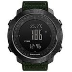 NORTH EDGE Men's Sport Digital Watch Multifunctional Smart Watch Hours Running Swimming Military Army Watches Altimeter Barometer Compass Waterproof 50m (Black&Green)