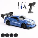 L.O.T Toys Ghost Remote Control Car | 20Kmph, 2.4Ghz | Rc Drift Car, Rc Car, Drift Car Remote Control, Flexible PVC Shell, Long Range Remote with Multi LED Lights (Street Blue)