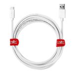 JuicEBitz Phone Charger Cable, USB A to USB C Cable 4m, USB Cable, 480mbps, Fast Charger USB C Compatible with Samsung Galaxy, Google Pixel, iPad, LG, Huawei, Sony Xperia + More, White