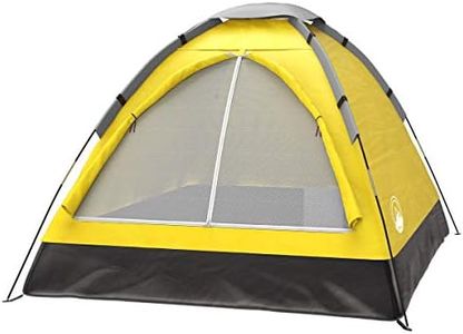 Wakeman 2-Person Dome Tent- Rain Fly & Carry Bag- Easy Set Up-Great for Camping, Backpacking, Hiking & Outdoor Music Festivals by Outdoors (Yellow)