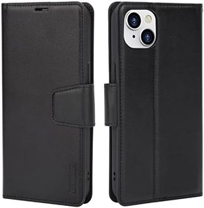 ZUSLAB Case for iPhone 15 Hanman Leather Wallet Card Holder Cover for Apple (2023) - Black