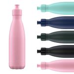 Chilly's Original Sports Bottles - BPA-Free Stainless Steel Reusable Water Bottle - Keeps Cold, Double Walled, Vacuum Insulated - Dishwasher Safe Lid - 500ml - Pastel Pink