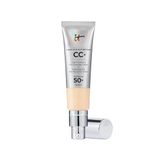 IT Cosmetics CC+ Cream SPF 50+ Full-Coverage CC Foundation, Hydrating Skincare, With Hyaluronic Acid, Niacinamide & Vitamin E for a Radiant Finish, Your Skin But Better, Shade: Light, 32ml