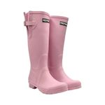 FESTIVAL Womens Lined Rubber Wellington Boots Wellies (Pink, numeric_5)