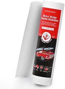 Richword Selected Printable Water Soluble Stabilizer Paper 12"x10Yard- Sticky & Wash-Away Embroidery Backing for Machine/Hand Embroidery