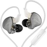 KZ EDC PRO in Ear Monitor Headphones KZ IEM Earphones Dynamic HiFi Stereo Sound Stage Earphones Silver-Plated Detachable Cable with Microphone