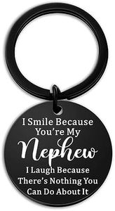 Davrock Nephew Gifts From Auntie Funny Keychain Gifts For Nephew Adult Unique Birthday Gift For Nephews Presents For Him Thanksgiving Christmas Stocking Stuffers for Boys Graduation Gift For Teenager