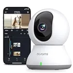 blurams Security Camera, 2K Indoor Camera 360° Pet Camera for Home Security w/Motion Tracking, Phone App, 2-Way Audio, IR Night Vision, Siren, Works with Alexa & Google Assistant(2.4GHz ONLY)