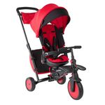 smarTrike STR7 6-in-1 Toddler Tricycle Stroller with Parent Handle – Foldable Push Trike Bike for Kids 6 Months to 5 Years – Red & Black