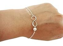 Infinity Pearl Bracelet, Custom Bir