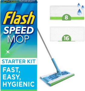 Flash Speedmop Floor Cleaner Kit – Wet Mop with Pads