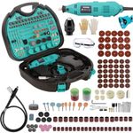 Homdum Multifunctional Mini Rotary Die Grinder Kit rotary tool kit with Flexible Shaft and 252 Pieces of accessories with 3 mm chuks Goggle and Gloves 6 month's warranty