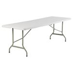 Hartleys Large 8ft White Folding Table - Suitable for Indoor/Outdoor Use