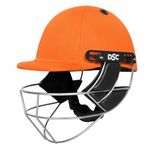 DSC DEFENDER Cricket Helmet for Men & Boys (Adjustable Steel Grill | Back Support Strap | Light Weight |size:Medium (Orange)