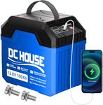 DCHOUSE 12V 100Ah LiFePO4 Battery with 100A BMS Low Temperature Protection, Grade A Lithium Battery Cells with 4000+ Cycles, 1280Wh Lithium Battery for Trolling Motor, Motorhome, Solar, Boat, Off Grid