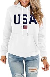 REVETRO Women Hoodie Graphic Tie Dye Sweatshirt Casual Long Sleeve Drawstring Pullover Tops with Pocket, 00-white, Medium