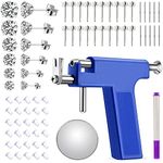 Ear Piercing Tool Set, Ear Piercing Gun Kit,Ear Nose Navel Piercing Machine, Professional Body Hole Piercing Tool For Salon Home Use(Blue)