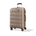 Aristocrat Comet 8 Wheel Check-in (Large Size) Hard Case Trolley Bag | Combination Lock | Tough And Durable Polycarbonate Luggage| 3 Year International Warranty | 76 CM Suitcase for Travel | Champagne