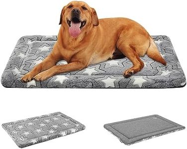 EMPSIGN Dog Bed Mat for Dog Cage（107 * 71 * 2.8cm), Dog Bed Pad Reversible (Cool & Warm), Machine Washable, Pet Sleeping Mat for Large to Extra Large Dogs, Grey, Star Pattern