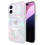 Case-Mate Soap Bubble Case for iPhone 16 [12ft Drop Protection] Protective Cover for iPhone 16 6.1" [Compatible with MagSafe] Cute Bling Sparkle Glitter Back Cover with Shockproof Tech - Iridescent