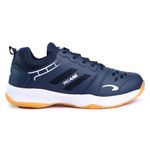 PRO ASE Professional High-Performance Court Shoe With Non-Marking Outsole, Enhanced Cushioning For Badminton, Table Tennis, Volleyball, Squash And Tennis Shoes, Breathable mash for sweat absorbtion,black/white/blue