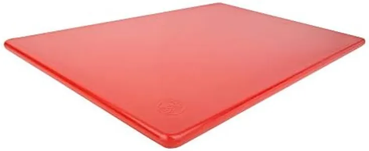 Thirteen Chefs Cutting Boards for Kitchen - 18 x 12 x .5" Red Color Coded Plastic Cutting Board with Non Slip Surface - Dishwasher Safe Chopping Board