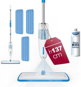Enigma S1 Spray Mop with 3 Microfiber Pads & Solution-Wet & Dry Use