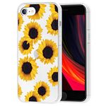 Yerebel iPhone SE 2020 Case,iPhone 8 Case,iPhone 7 Cute Case, Clear Flexible Bumper TPU Soft Rubber Silicone Cover Phone Case for iPhone SE 2020 (Sunflower)