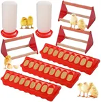 8 Pack Chick Feeder and Waterer Kit, Chick Feeding Supplies, Includes 3 Feeders, 2 Waterers, and 3 Perches, Chicken Starter Kit for Brooder & Coop, Ideal for Small Poultry