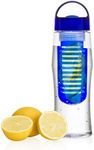Vinsani® Fruit Fuzer Water Bottle Fruit Infusion Infuser Aqua Hydration - Blue…
