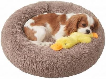 Whiskers & Friends Small Dog Bed Washable, Fluffy Orthopedic Dog Bed Small, Puppy Calming Beds, Large Cat Beds for Indoor Cats - Perfect for Pets Under 25 Pounds - Camel