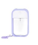 House of Quirk Portable Card Spray Bottle, 38ML Refillable Perfume Bottle Portable Moisturizing Sprayer Box with Hook, Empty for Alcohol Hand Sanitizer Fragrance Cosmetic (Purple)