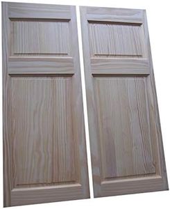Cafe Doors by Cafe Doors Emporium | 44" T Pine Raised 4 Panel Cafe Door | Premade for 36" W Finished Opening | Saloon Western Style Swinging Bar Solid Wood Cafe Door | Includes Hinges