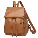 Everfuny Womens Backpack Purse Leather Girls Schoolbag Tote Bag Travel Bag(Brown)