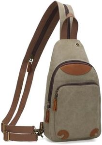 KL928 Canvas Sling Bag Crossbody Backpack Shoulder Casual Rucksack for Men Women