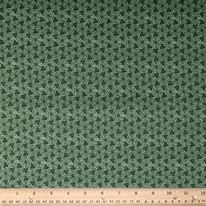 Stitch & Sparkle Cotton Duck 54" Lattice Cream Fabric by The Yard, Whirlpool Green (D101G0001)