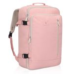 Hynes Eagle 38L Travel Backpack Carry on Backpack Flight Approved Backpack Carry on Luggage for Women Weekender Bag for Men Light Pink