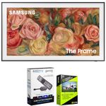 SAMSUNG QN50LS03DA 50 inch The Frame QLED 4K Smart TV (2024 Model) Bundle with Redeemable DIRECTV Gemini Air Streaming Device and 1 YR CPS Enhanced Protection Pack